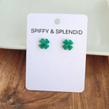 Shamrock Studs St Patrick's Day Earrings