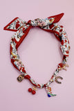 SCARF CHARM NECKLACE-BOOT CHERRY HORSESHOE HAT