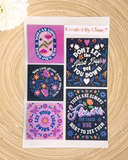 Textured Calming Sticker Sheet | Positive Calm Strips