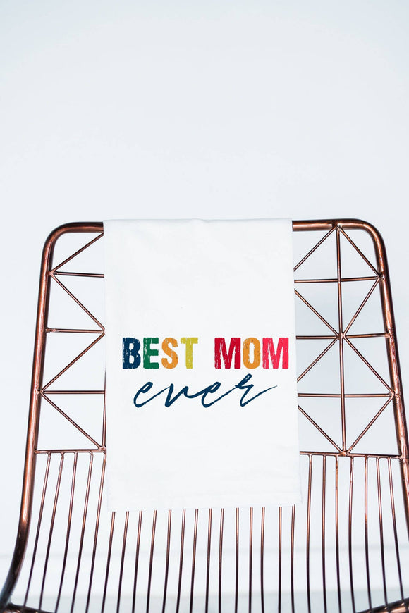 Best Mom Ever colorblock | Gift Towel