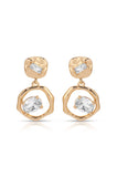 Ettika Organic Shape Crystal Earrings