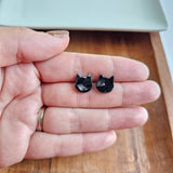 Cat Studs - Black // Fall Earrings, Halloween