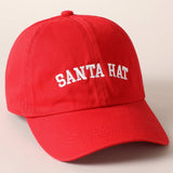Santa Hat Text Embroidery Baseball Cap