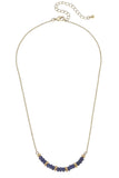 Hallie Beaded Crescent Necklace
