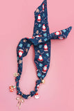 HANDMADE SCARF NECKLACE - CHRISTMAS SNOWMAN BOW