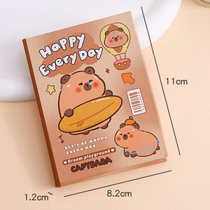Capybara Mini Blank Notebook Journal Blank Note Stationery