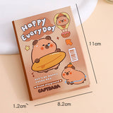 Capybara Mini Blank Notebook Journal Blank Note Stationery