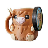 PintCuddler Cartoon Cow Ice Cream Pint Holder Kit (Includes 2 Spoons & Cookie Tray)