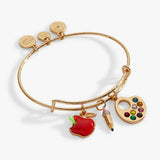 Alex & Ani ‘Teacher’s Pet' Multi Charm Textured Bangle