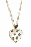Mother of Pearl Heart with Crystals