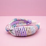 Kids Knot Headband - Rainbow Sequin Knotted Hair Accessories