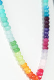 Rainbow Gemstone Gold Heart Necklace
