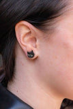 Cat Studs - Black // Fall Earrings, Halloween