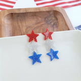 Star Spangled Sparkle Dangles - 4th of July Earrings