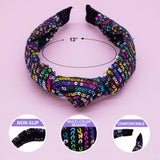 Kids Knot Headband - Rainbow Sequin Knotted Hair Accessories