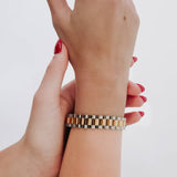 Mixed Metals Watch Band Bracelet - WATERPROOF