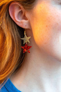 Starry Earrings - 4th of July Patriotic (Color Options Available)