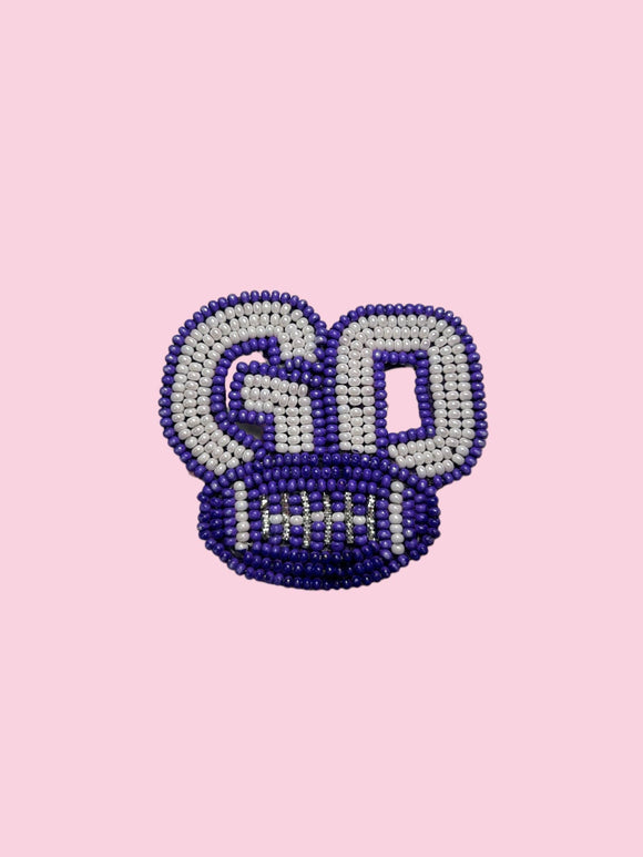 PURPLE GO GAME DAY PIN