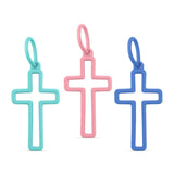 Ryan & Rose Silicone Cross Charm 3 Pack Set (Options Available)