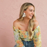 Linny Co Flora Statement Earrings (Color Options Available)