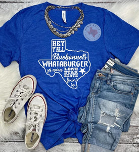 Texas Bluebonnets V-neck Tee