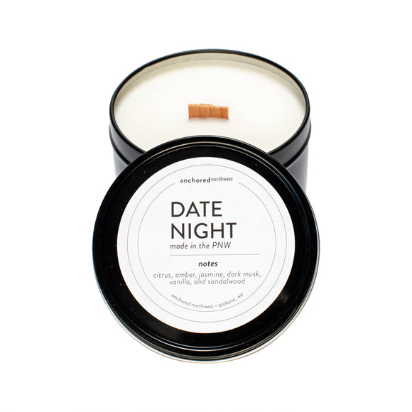 Date Night Wood Wick Travel Soy Candle