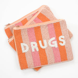 Drugs Seed Bead Bag, Makeup Bag, Wallet