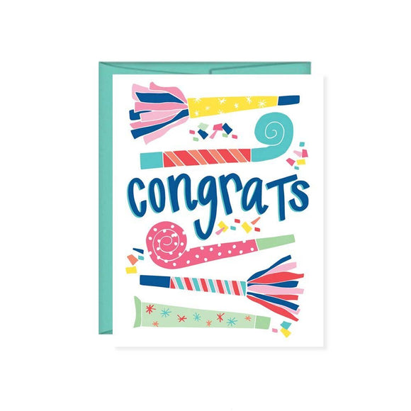 Congrats Noisemakers Card