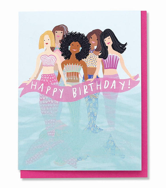 Mermaids Birthday Card