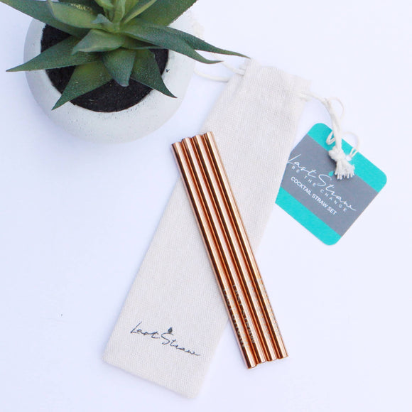 Cocktail Metal Straw Set (Color Options Available)