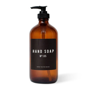 16oz Amber Glass Soap Dispenser (Hand & Dish Soap Options)