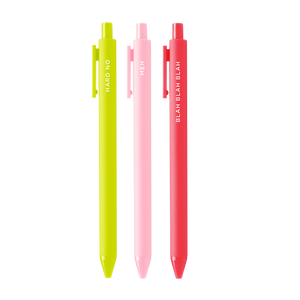 Over It Jotter Pen Set - 3 pack