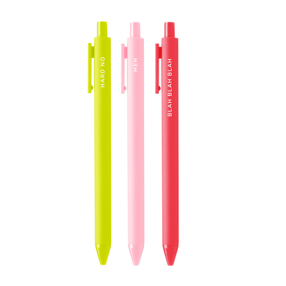 Over It Jotter Pen Set - 3 pack