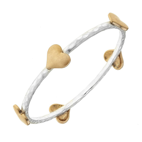 CANVAS - Claudia Heart Bangle in Two-Tone