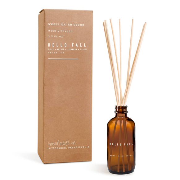 Hello Fall Reed Diffuser - Amber Jar - 3.5 oz