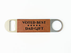 Voted Best Dad Gift Vegan Leather Bottle Opener