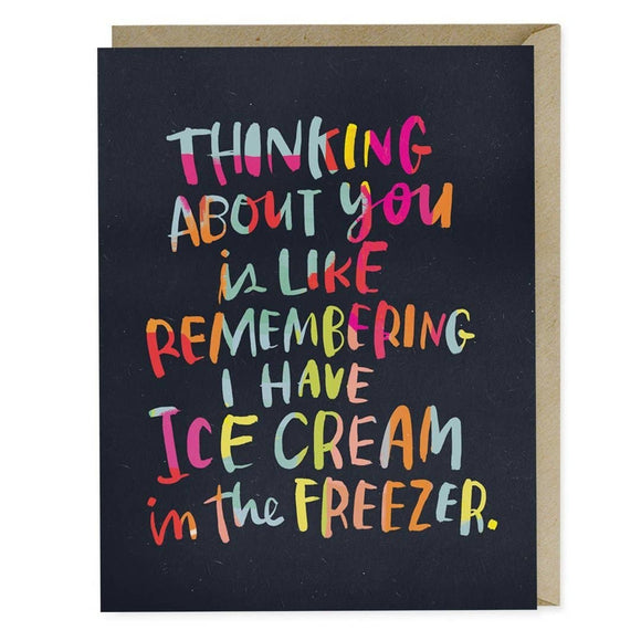 Ice Cream Freezer Love Card