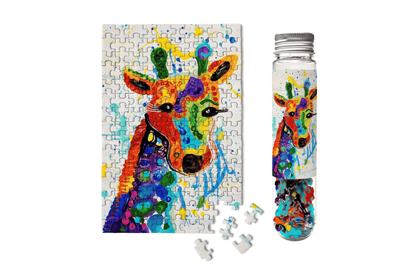 Micro Puzzles - Rainbow Giraffe Mini Jigsaw Puzzle