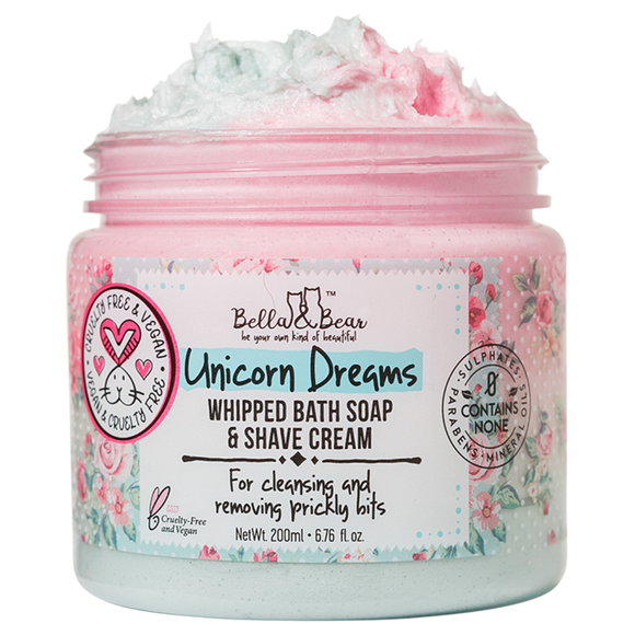 Bella & Bear - 6.7oz Unicorn Dreams Whipped Bath Soap & Shave Cream