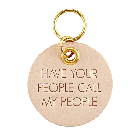 Leather Pet Tag - Call My People