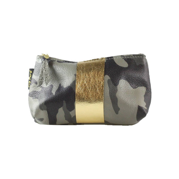 Bardot Camo Leather Clutch