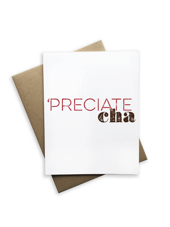 'ppreciate cha Notecard