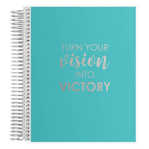 Erin Condren Design - Prompted Coiled Vision Journal - Metallic Platinum