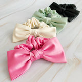 Satin Bow Tie Hair Scrunch (Color Options Available)