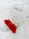 Red Tassel Earrings