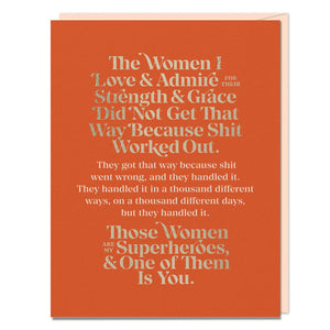 Elizabeth Gilbert The Women I Love and Admire Card