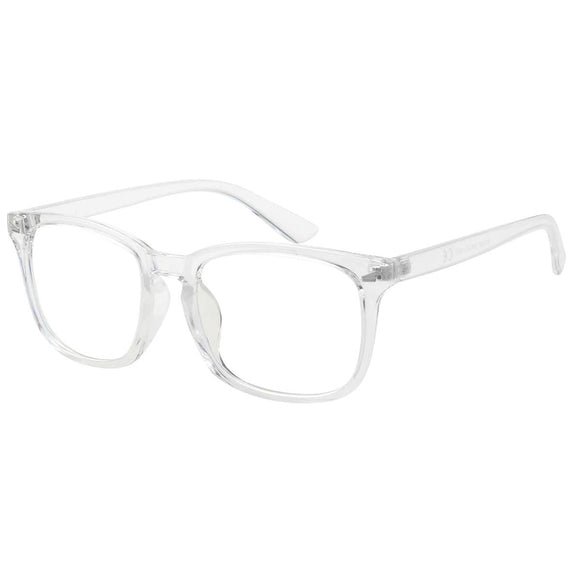 Clear Horn-Rimmed Frame Blue Light Blocker Glasses