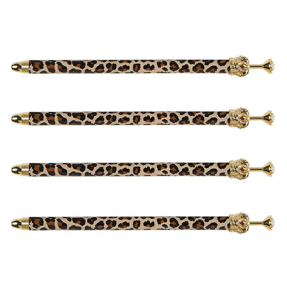 Rhinestone Crown Pen - Cheetah