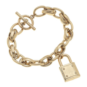 CANVAS - Padlock Toggle Bracelet - Gold