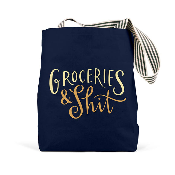 Groceries & Sh*t Tote Bag (Navy)